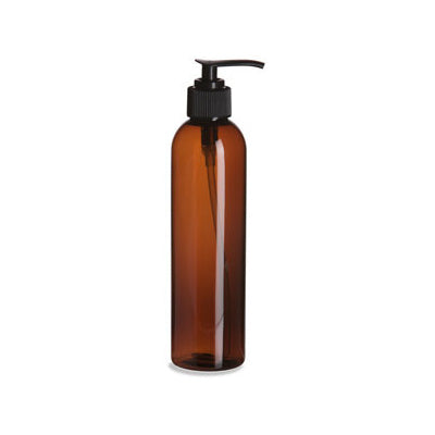 Brody Massage Amber Plastic 8oz Bottle w/ Pump